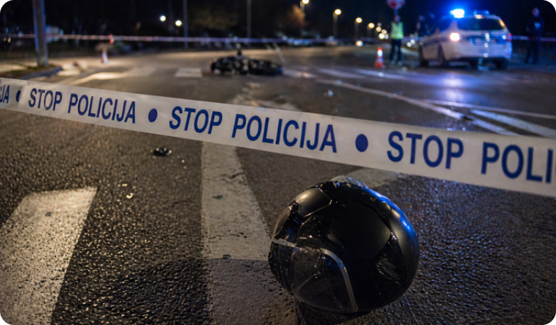 Pao s mopeda, ostao bez kacige i udario glavom u automobil-164257