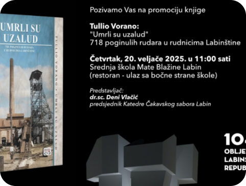 ‘‘Umrli su uzalud’‘: Promocija knjige koja otkriva priču o stradalim rudarima Labinštine-150558