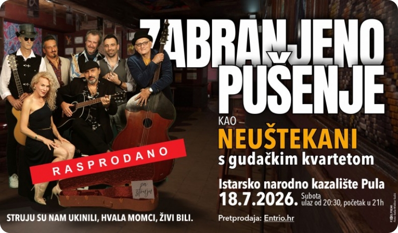Zabranjeno pušenje: Neuštekani rasprodali koncert u Puli, slijede nastupi u Rijeci, Mariboru i Tuzli-162220
