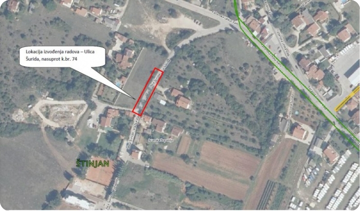 Izvođenje radova u Ulici Šurida u Štinjanu-130067