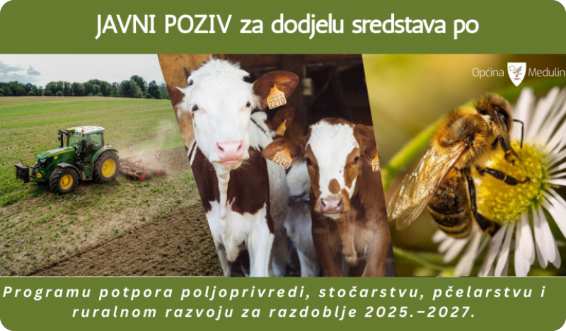 Medulin objavio javni poziv: Potpore za poljoprivredu, stočarstvo i pčelarstvo u 2025. godini-156666